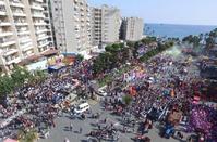 The Enaerios parking lot during the Limassol Carnival 2017.