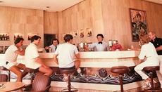The bar of the hotel back then.