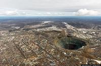 The hole created in Yakutia district at the diamonds' mine.