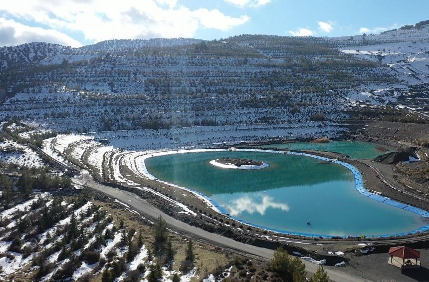The Artificial Lake of the Amiantos Asbestos Mine