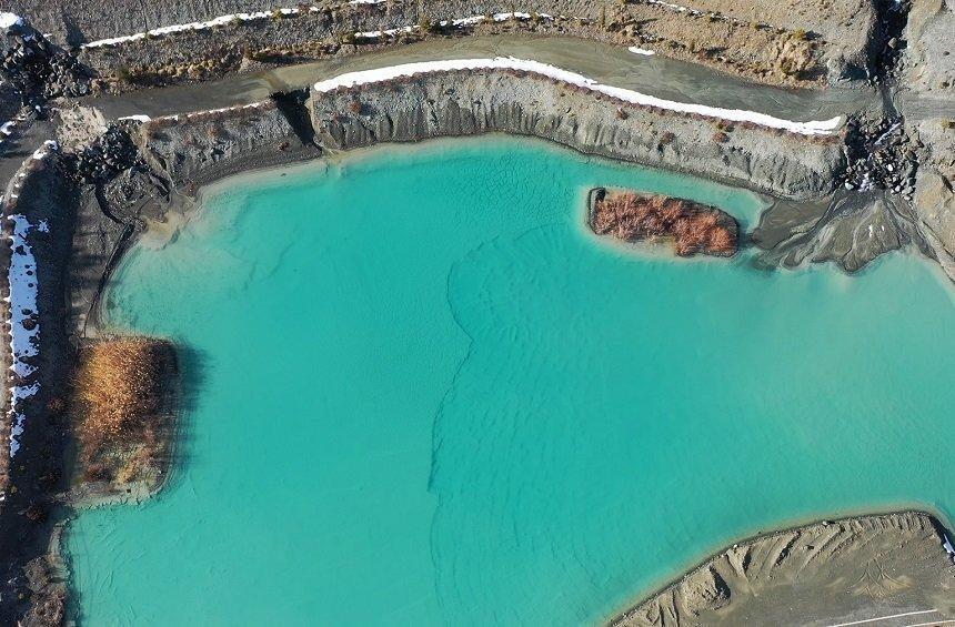 The Artificial Lake of the Amiantos Asbestos Mine