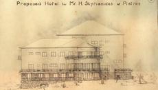 The plans for the construction of the hotel.