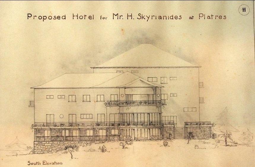 The plans for the construction of the hotel.