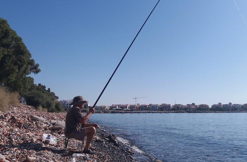 Fishing by the shore